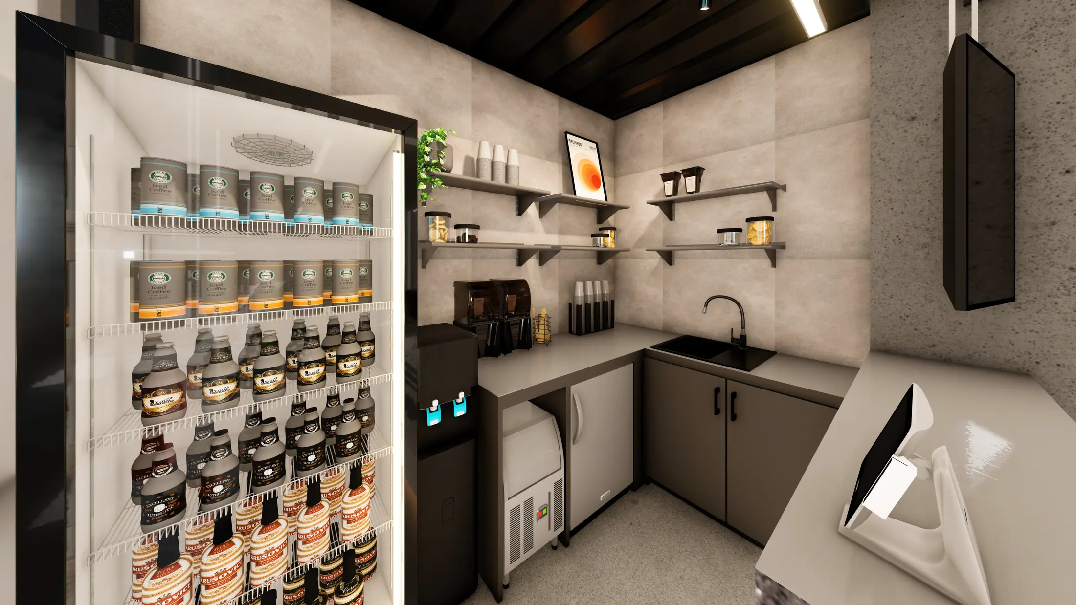 Visualización 3D del área operativa de PROTEIN BAR